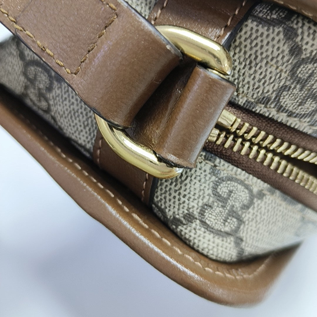 Bree Monogram Coated Canvas Beige