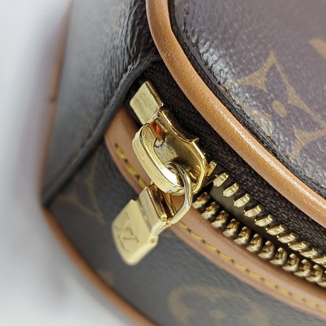 BOITE CHAPEAU Mini Monogram Coated Canvas Brown