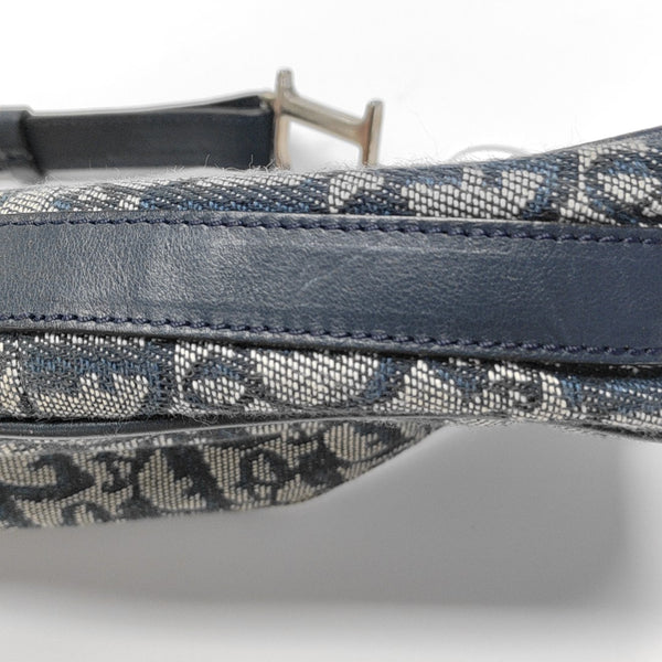 Oblique Canvas Top Handle Bag Blue