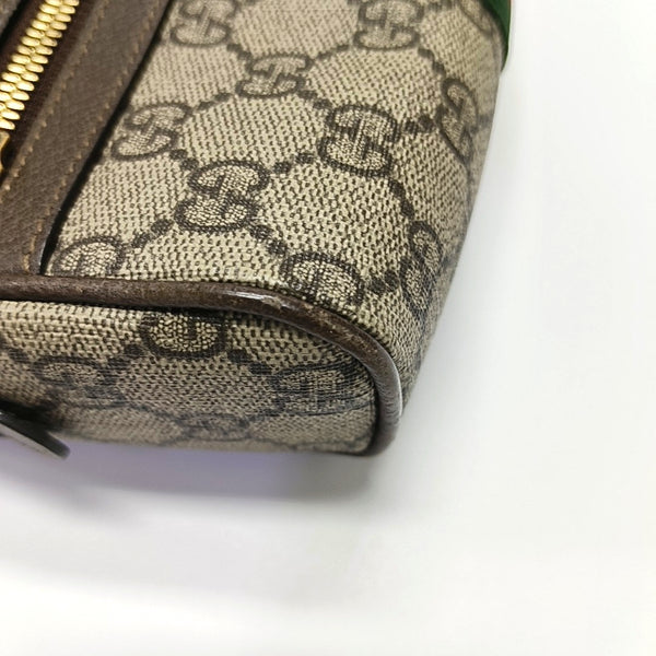 Ophidia Small Monogram Coated Canvas Beige