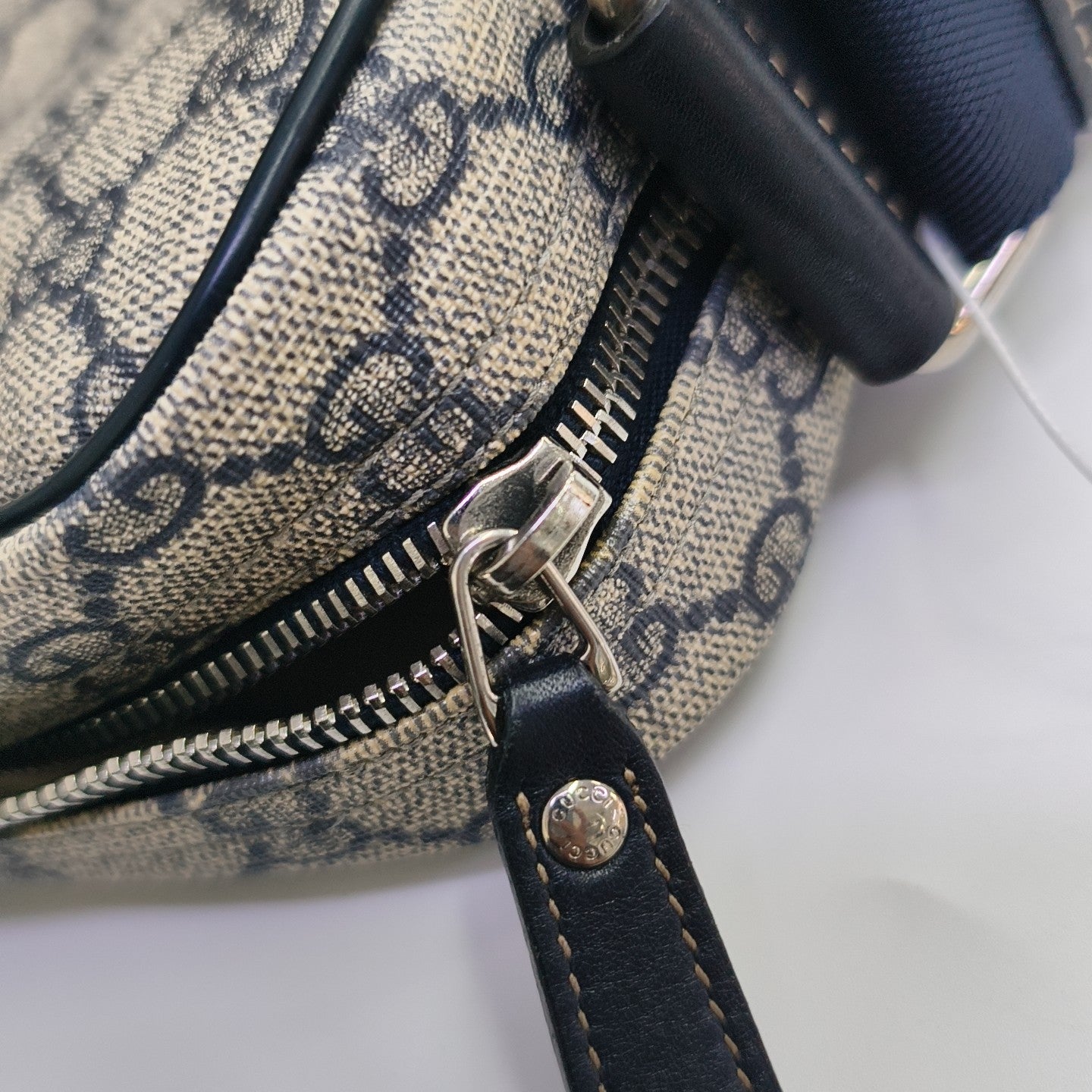 Monogram Coated Canvas Shoulder Bag Blue