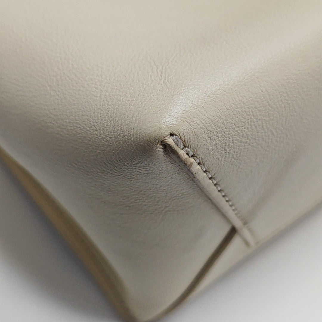Calfskin Shoulder Bag Small White