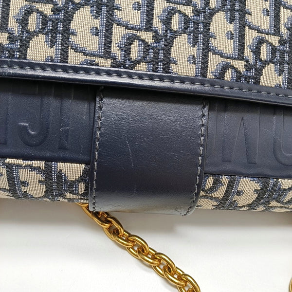30 Montaigne Oblique Canvas Blue