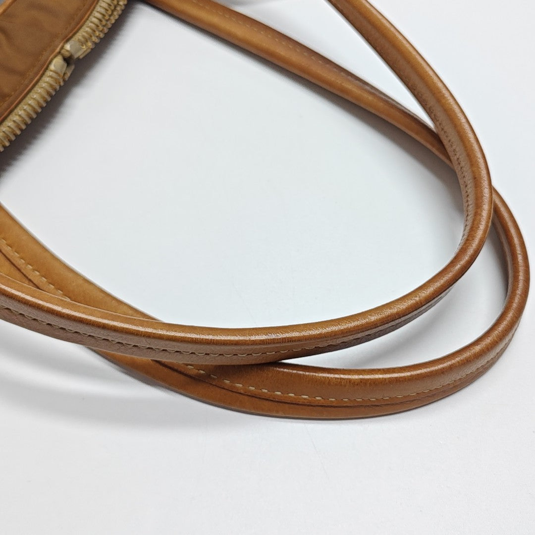 Canvas Top Handle Bag Brown