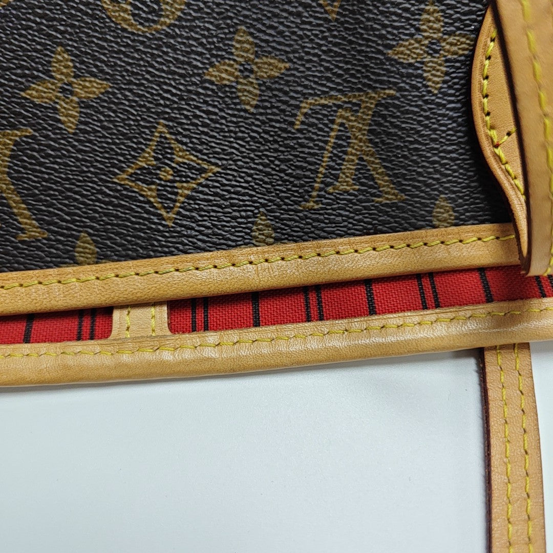 NEVERFULL MM Monogram Coated Canvas Brown