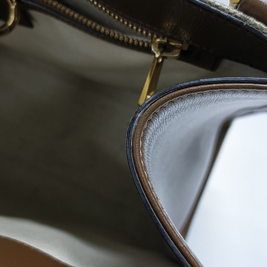 Retro Small Monogram Coated Canvas Brown