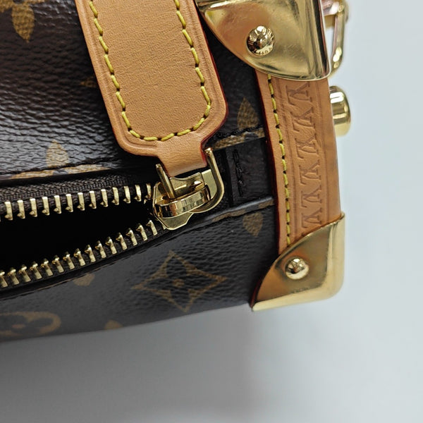SIDE TRUNK MM Monogram Coated Canvas Brown