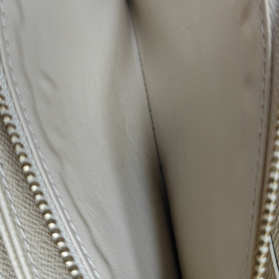 ZIPPY Damier Azur Coated Canvas White Wallet