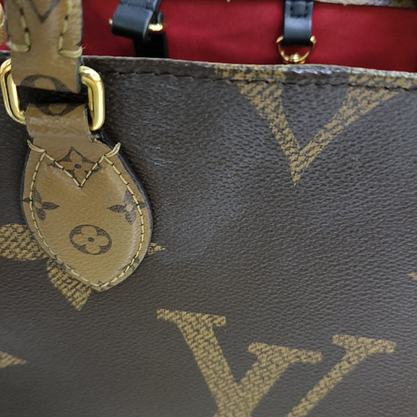 ONTHEGO MM Monogram Coated Canvas Brown