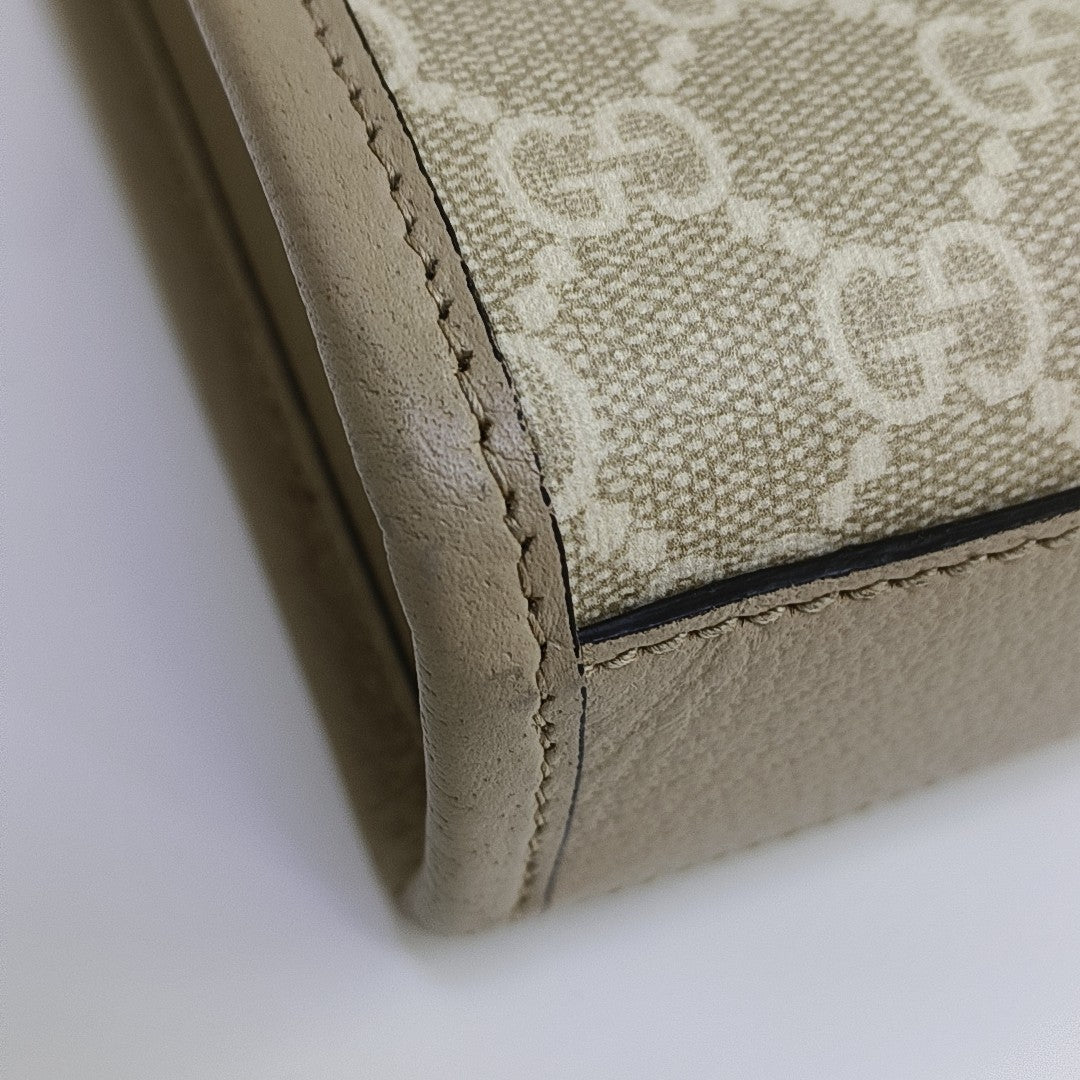 Retro Mini Monogram Coated Canvas Beige