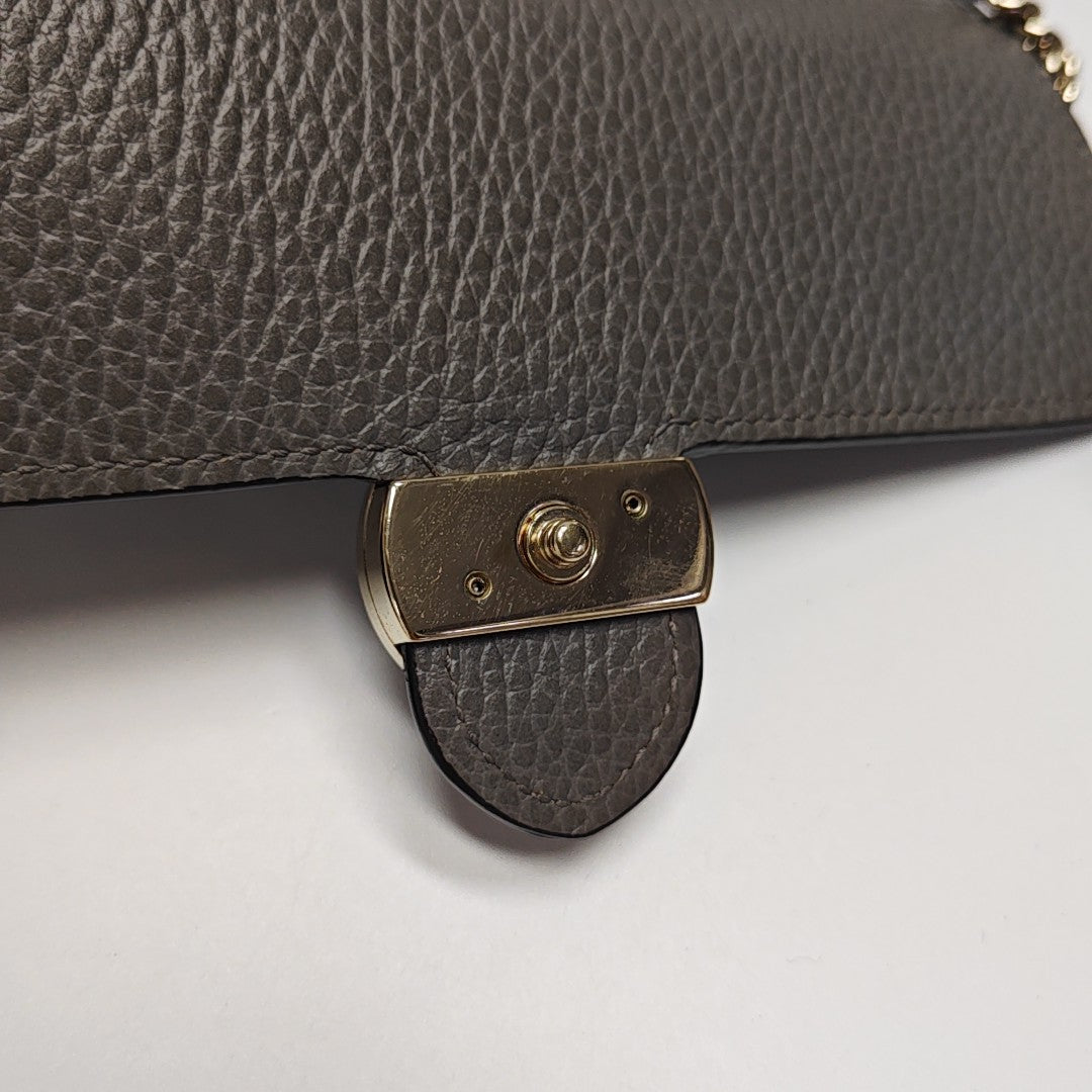 Interlocking G Small Calfskin Gray