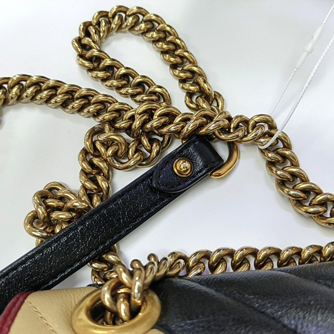 GG Marmont Small Quilted Calfskin Multicolor