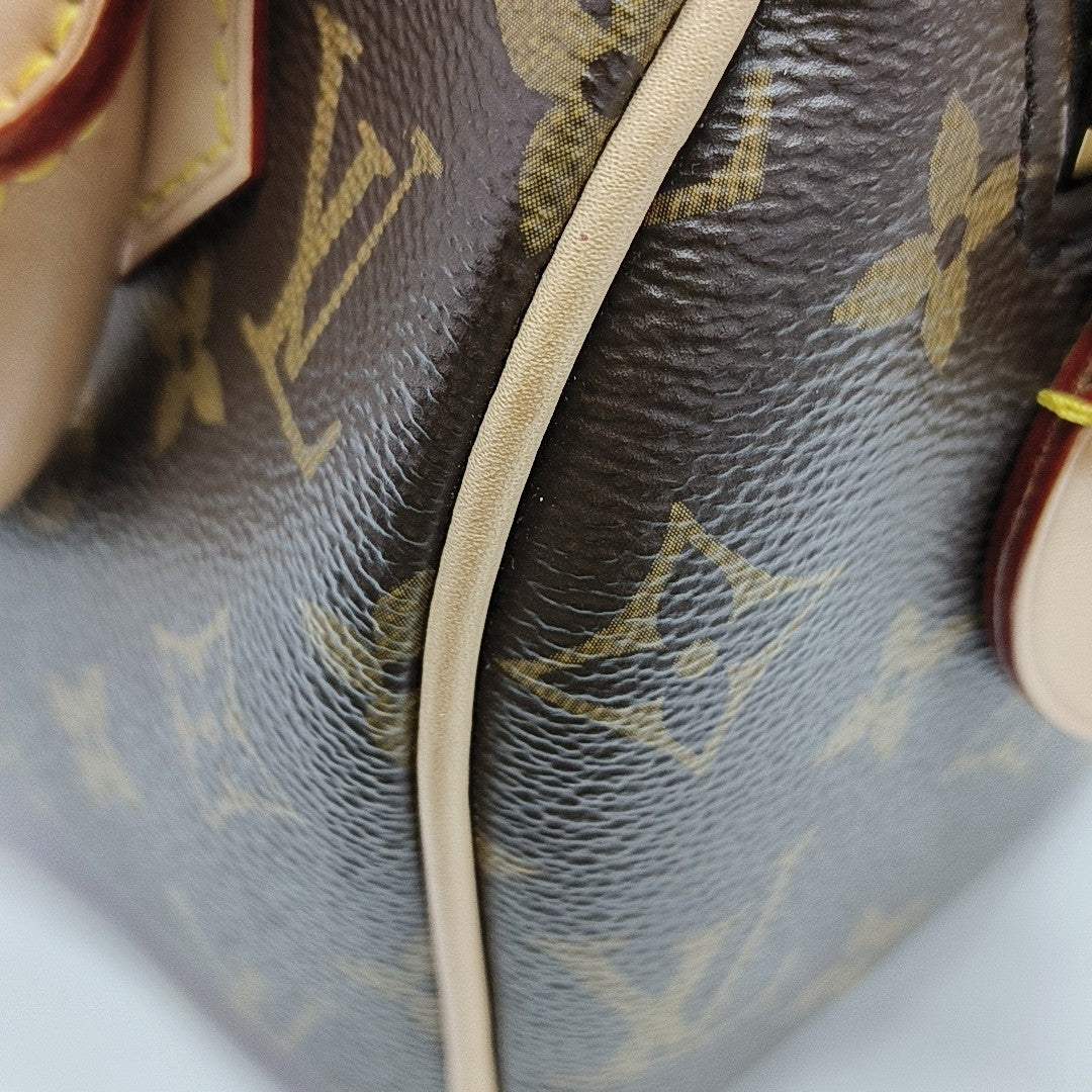 SPEEDY 20 Monogram Coated Canvas Brown