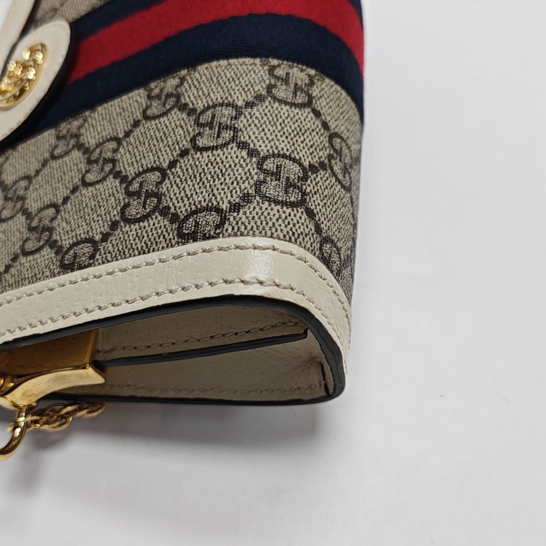 Ophidia Mini Monogram Coated Canvas Beige