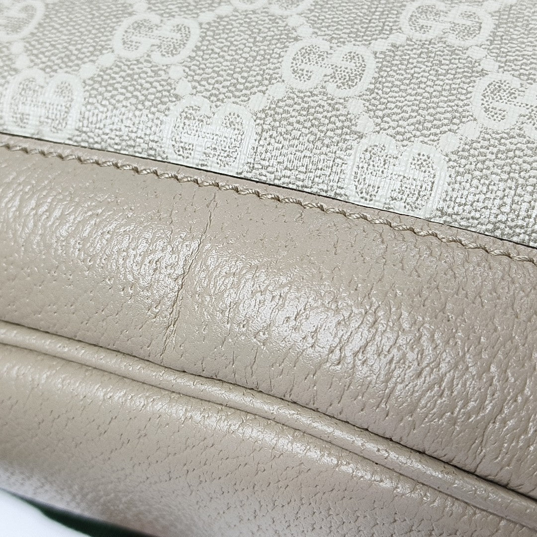 Monogram Coated Canvas Backpack Beige