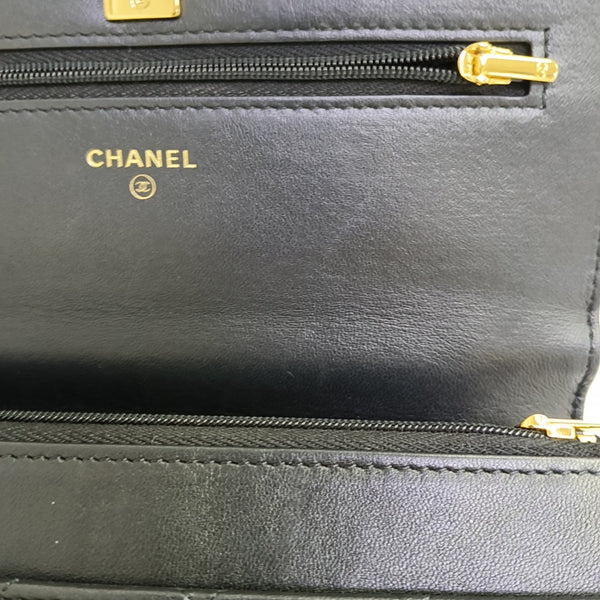 WOC Quilted Lambskin Black