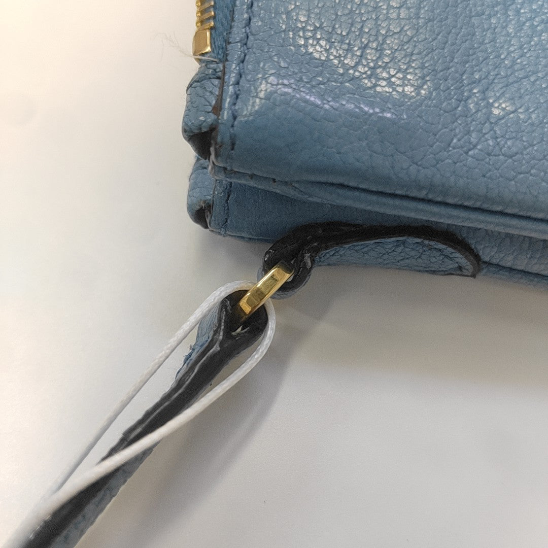 Calfskin Shoulder Bag Blue