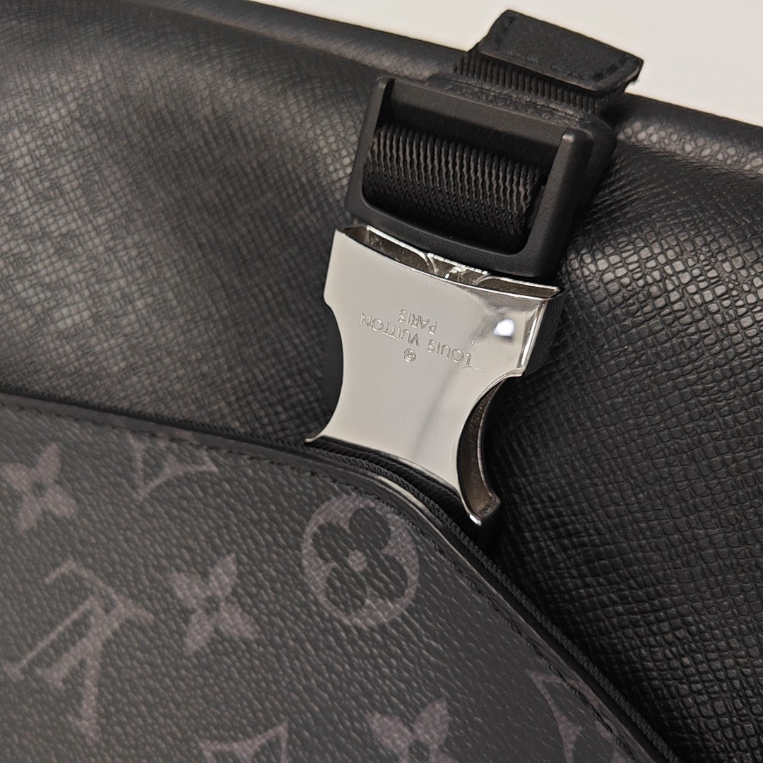 TAIGARAMA Monogram Coated Canvas Black