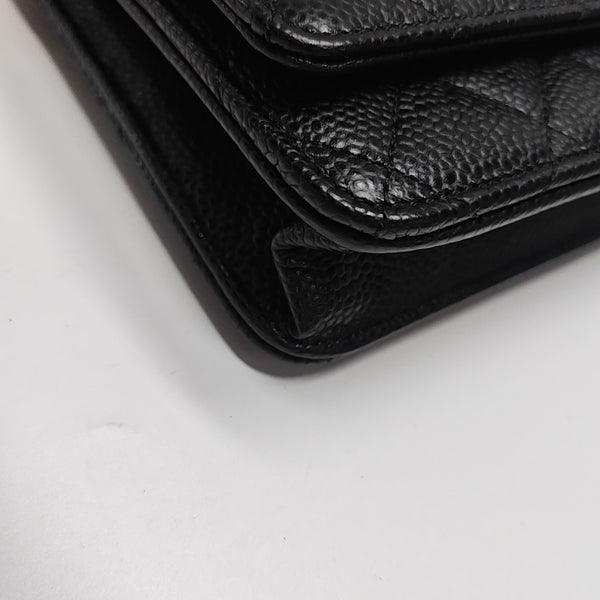 WOC Quilted Grained Calfskin Black