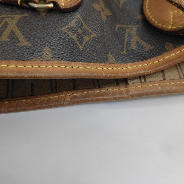NEVERFULL MM Monogram Coated Canvas Brown
