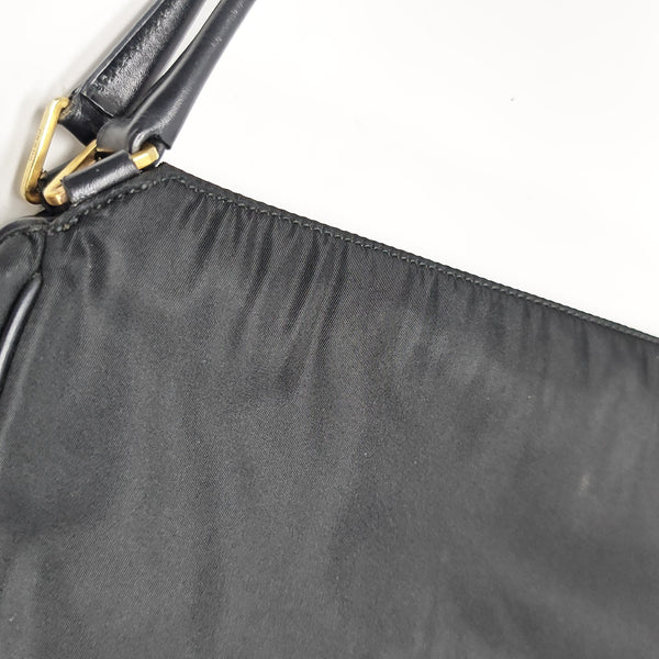 Nylon Top Handle Bag Black