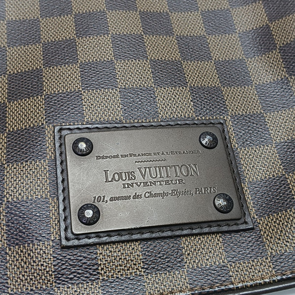 BROOKLYN PM Damier Ebene Coated Canvas Brown