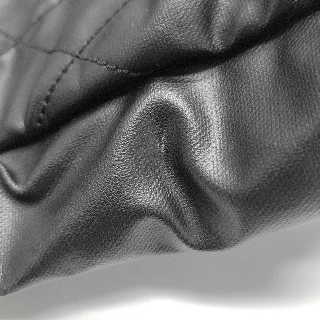 PARIS BIARRITZ Large Quilted Coated Canvas Black