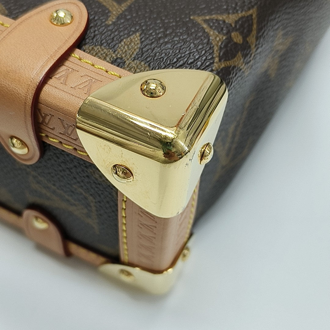 SIDE TRUNK MM Monogram Coated Canvas Brown