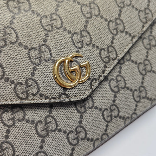Ophidia Small Monogram Coated Canvas Beige
