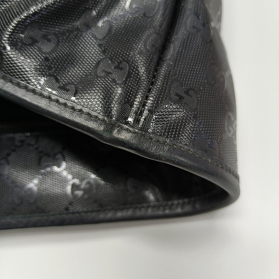 GG Imprime Large Monogram Coated Canvas Black