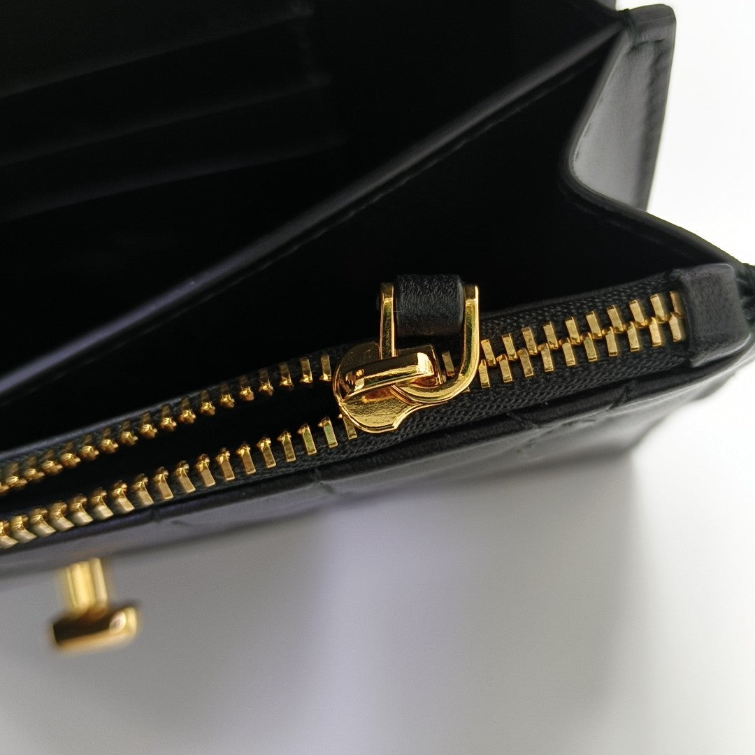 Miss Caro Mini Cannage Lambskin Black