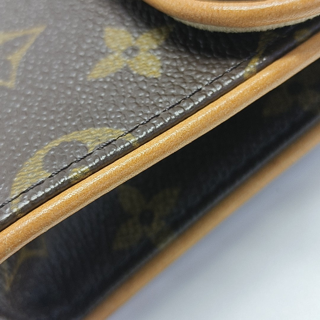 FLORENTINE Monogram Coated Canvas Brown