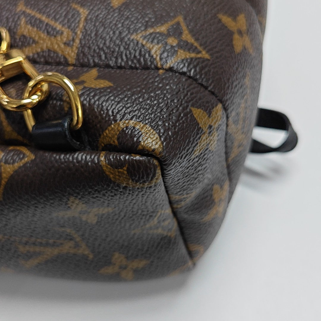 PALM SPRINGS Mini Monogram Coated Canvas Brown