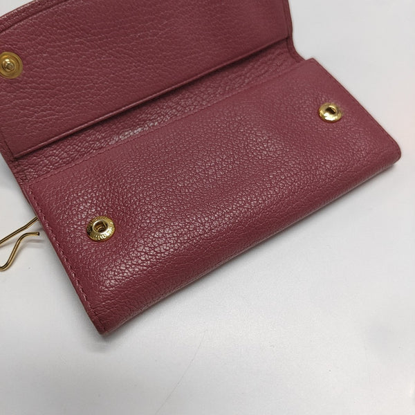 Leather Wallet Beige