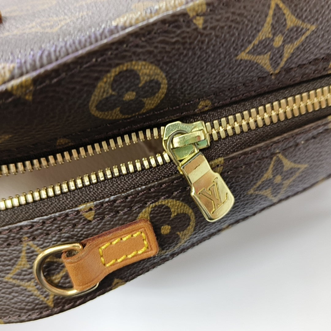 SPONTINI Monogram Coated Canvas Brown