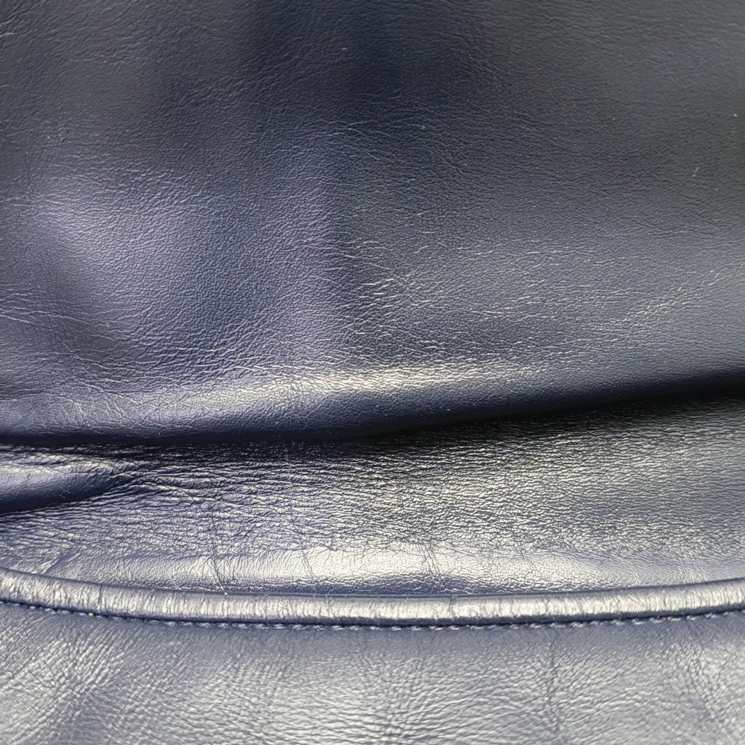 Calfskin Shoulder Bag Blue