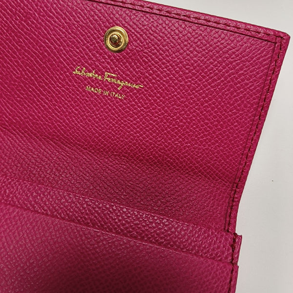 Calfskin Card Holder Red