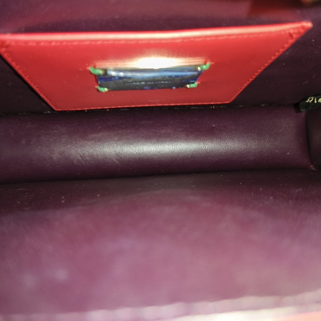 SERPENTI FOREVER Small Stingray Leather Red