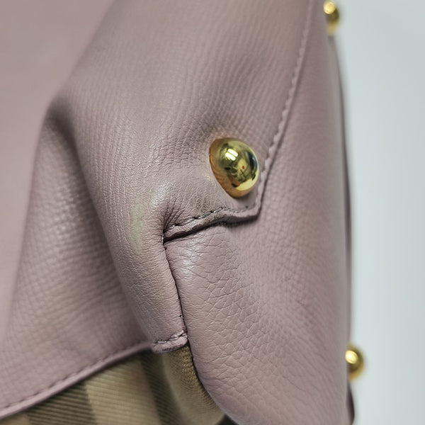 The Banner Medium Calfskin Pink