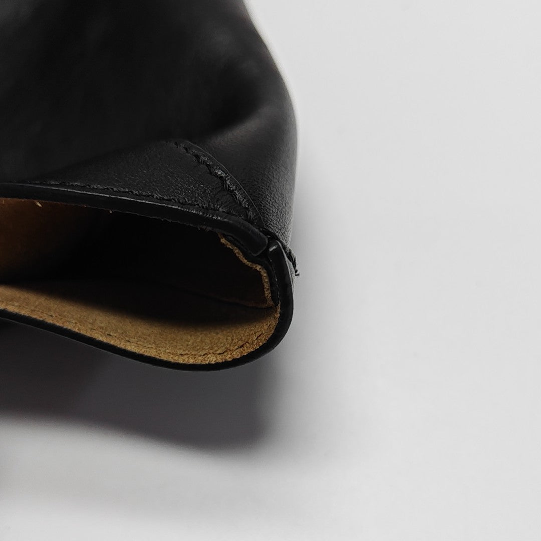 Puzzle Fold Medium Quilted Calfskin Black