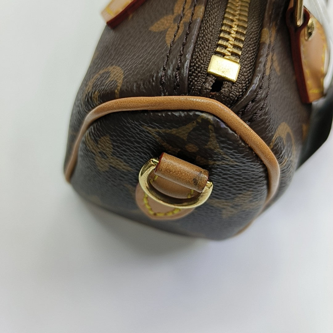 SPEEDY Nano Monogram Coated Canvas Brown