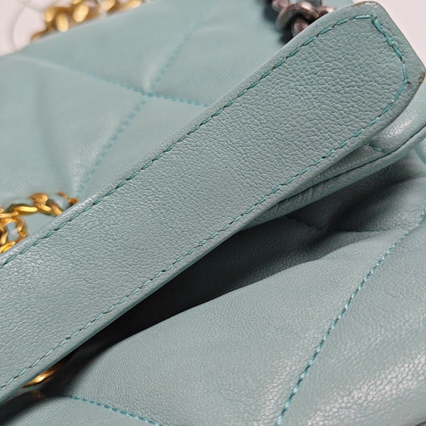 CHANEL 19 Small Quilted Lambskin Blue