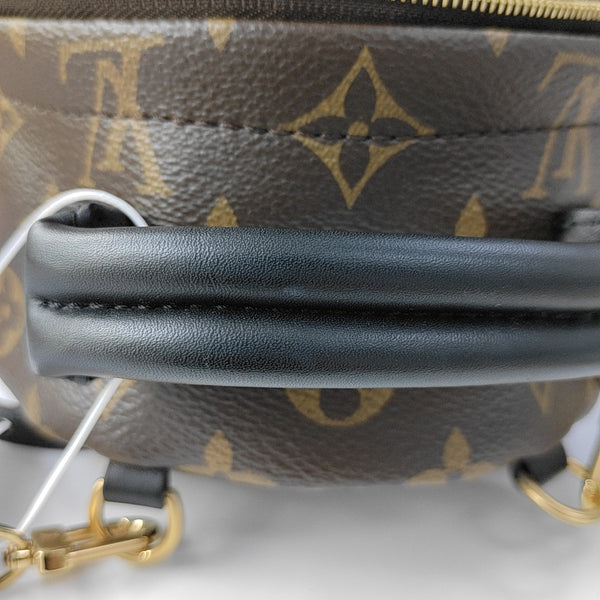 PALM SPRINGS Mini Monogram Coated Canvas Brown