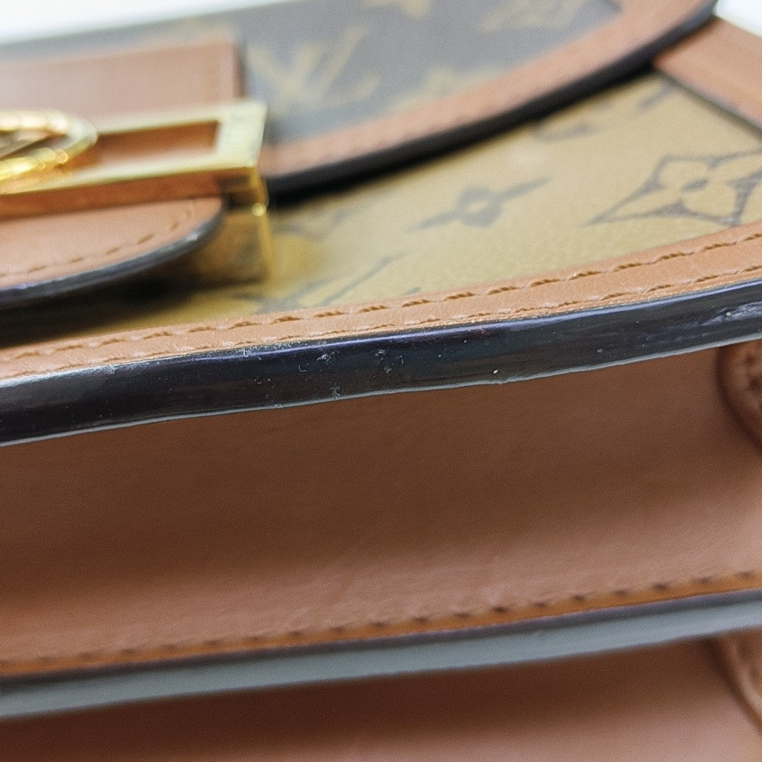 DAUPHINE Mini Monogram Coated Canvas Brown