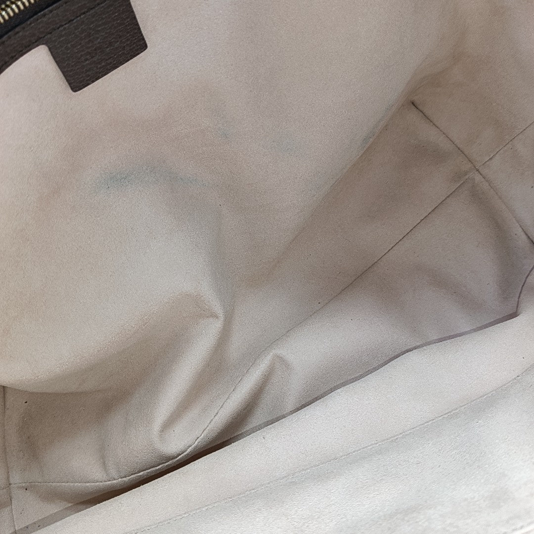Ophidia Medium Monogram Coated Canvas Beige
