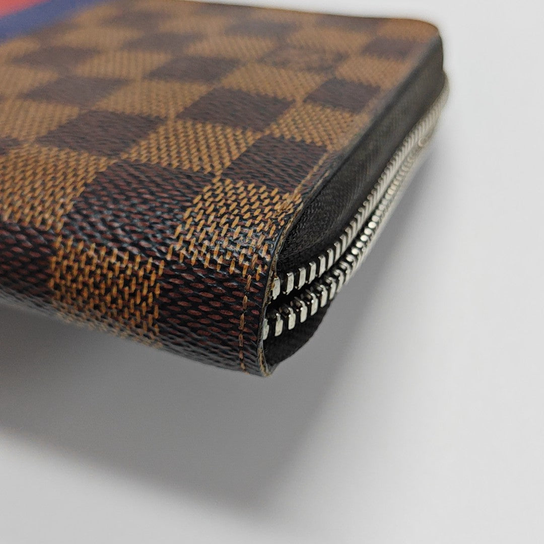 Damier Ebene Coated Canvas Wallet Brown