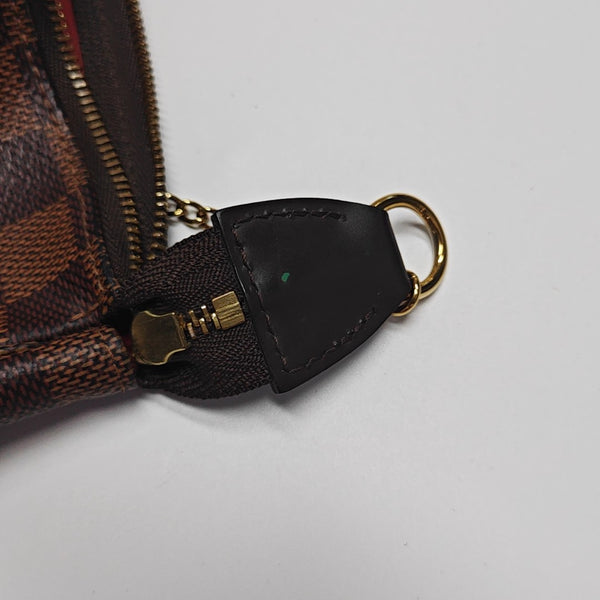 ACCESSOIRES Mini Damier Ebene Coated Canvas Brown