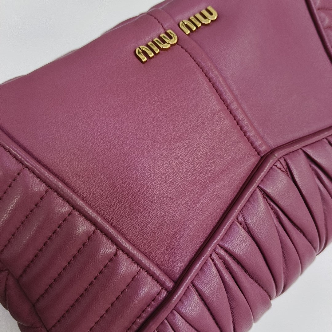 Quilted Lambskin Shoulder Bag Pink