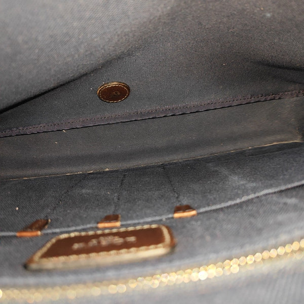 Coated Canvas Shoulder Bag Brown
