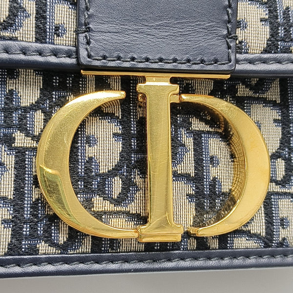 30 Montaigne Oblique Canvas Blue